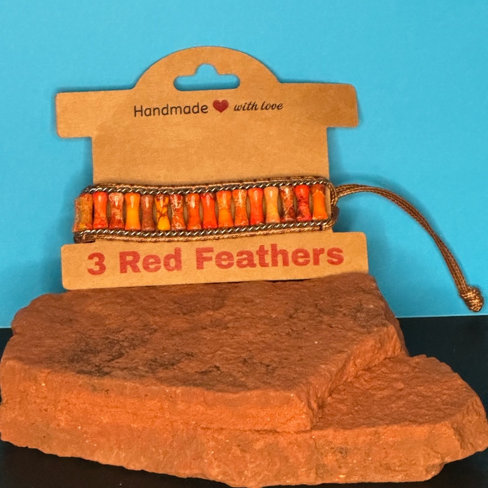 NEW Vibrant Orange Stone Bracelet